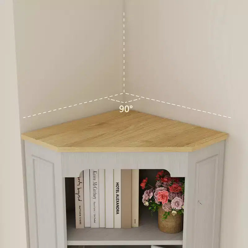 68 Tall Corner Cabinet, 3 Tier Freestanding Bar Storage Cabinet, Corner Bathroom Cabinet