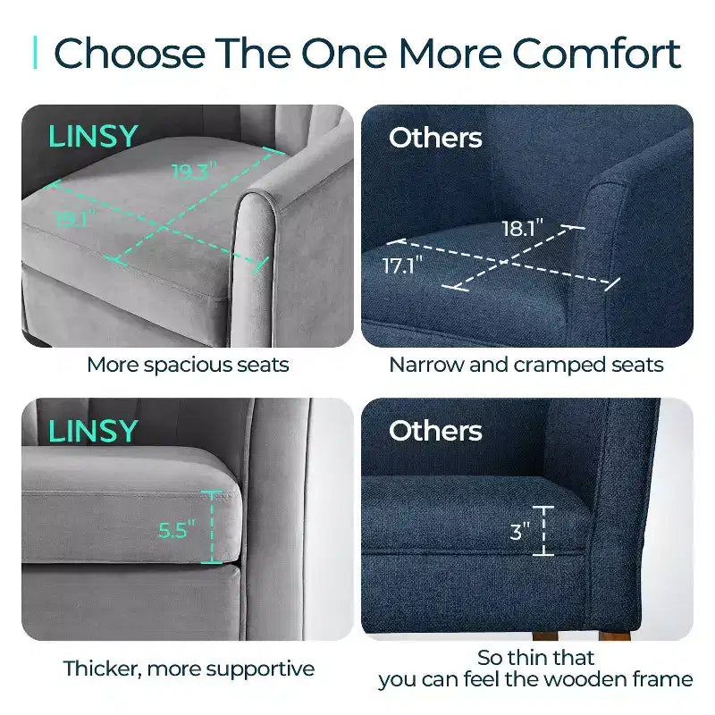 Barrel Chair with Ottoman, Velvet Accent Chair Round Armchair Reading Chair with Footrest for Bedroom, Small Spaces