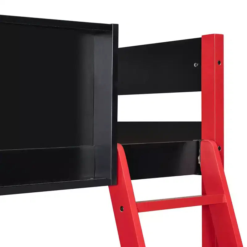 GDF Studio Schultz Wood Loft Bed with Desk, Ample Storage Space and Light