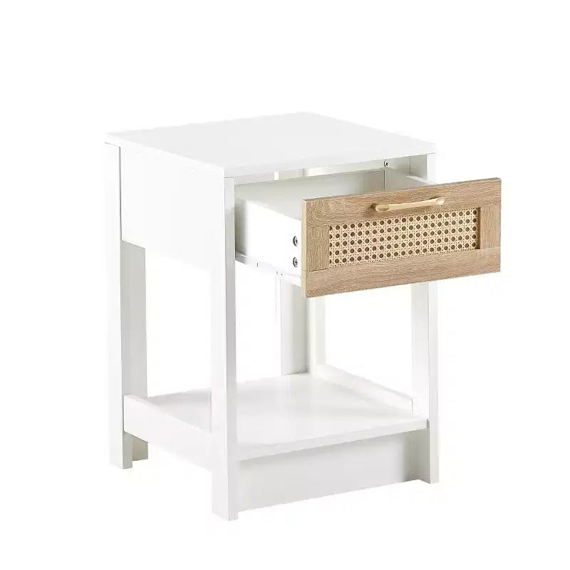 Nightstand with Drawer, Bedside Accent Table with Storage Space for Living Room, Bedroom - Panipeachy