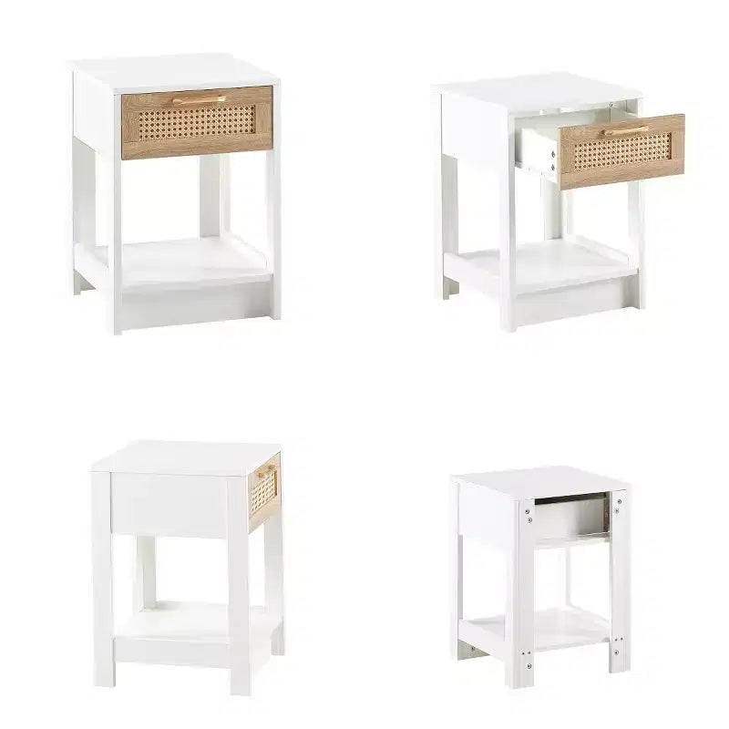 Nightstand with Drawer, Bedside Accent Table with Storage Space for Living Room, Bedroom - Panipeachy