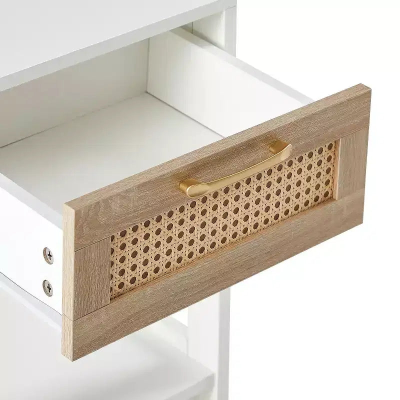 Nightstand with Drawer, Bedside Accent Table with Storage Space for Living Room, Bedroom - Panipeachy