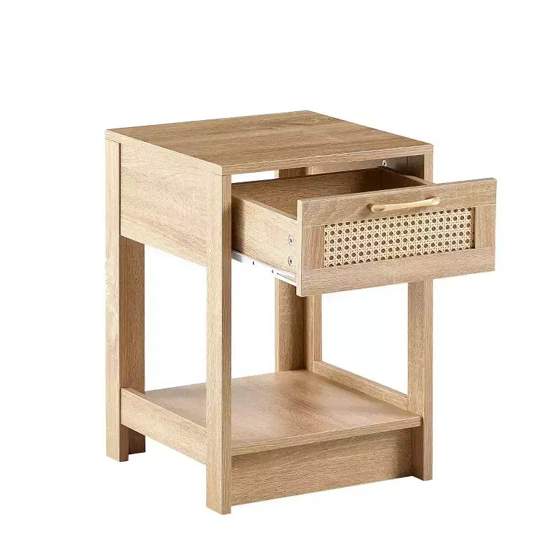 Nightstand with Drawer, Bedside Accent Table with Storage Space for Living Room, Bedroom - Panipeachy