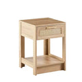 Nightstand with Drawer, Bedside Accent Table with Storage Space for Living Room, Bedroom - Panipeachy