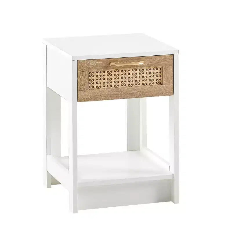 Nightstand with Drawer, Bedside Accent Table with Storage Space for Living Room, Bedroom - Panipeachy