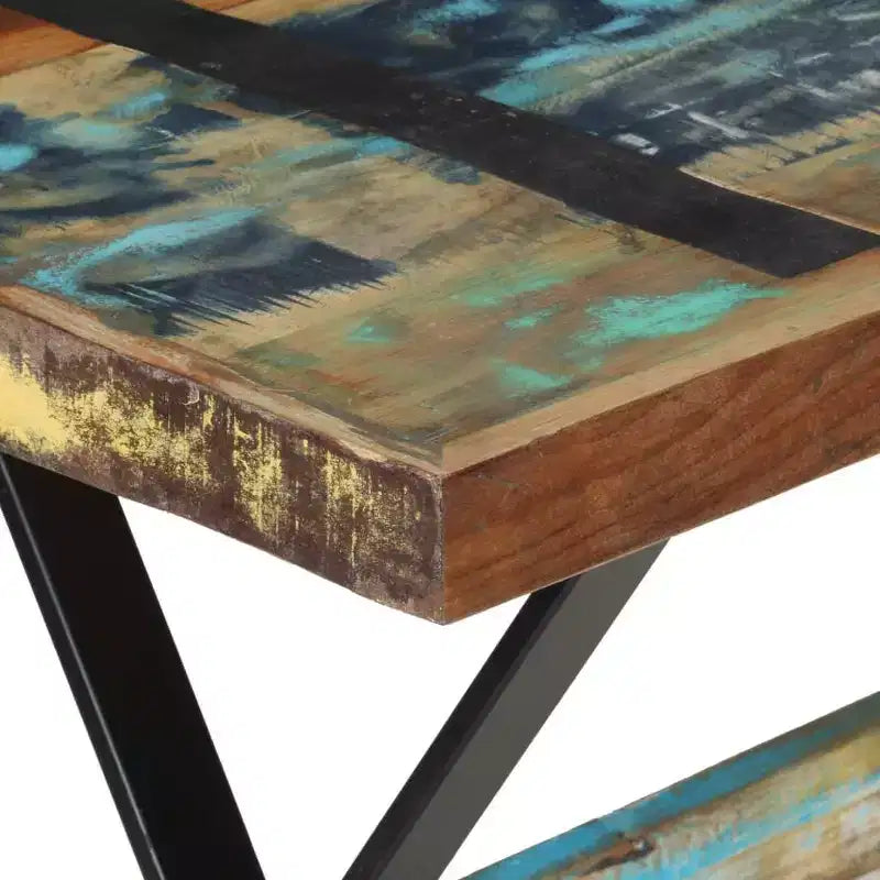 Dining Table with Solid Reclaimed & Rough Mango Wood Finish