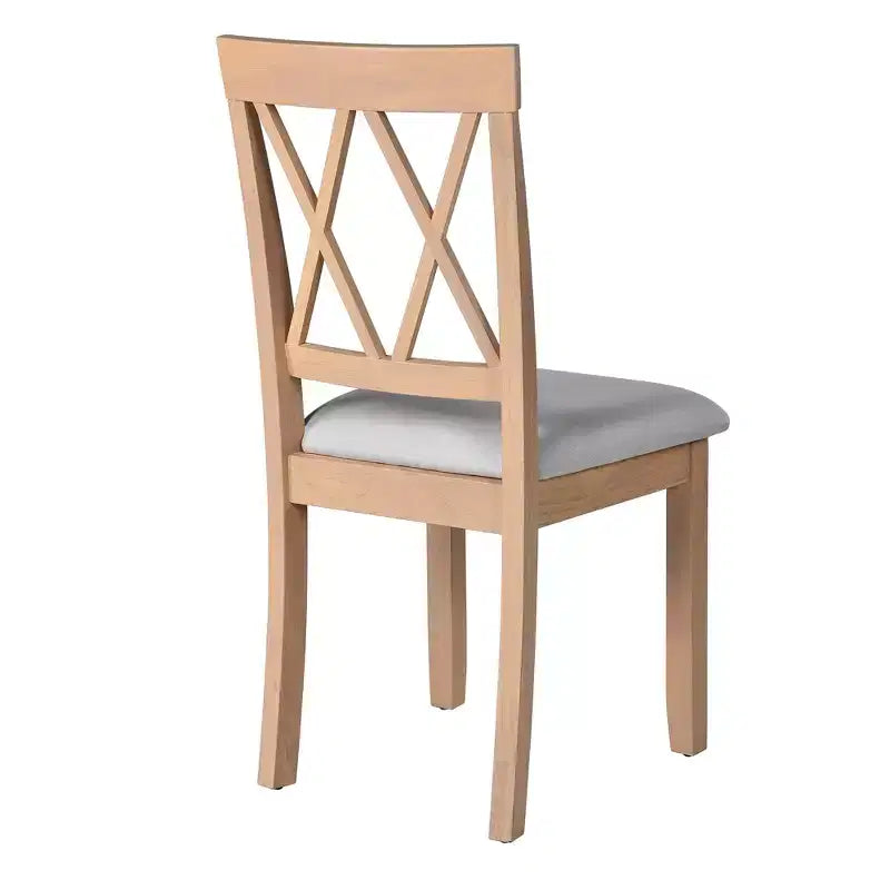 GDF Studio Archer Upholstered Dining Chairs with Solid Wood Legs and Padded Seat (Set of 2)