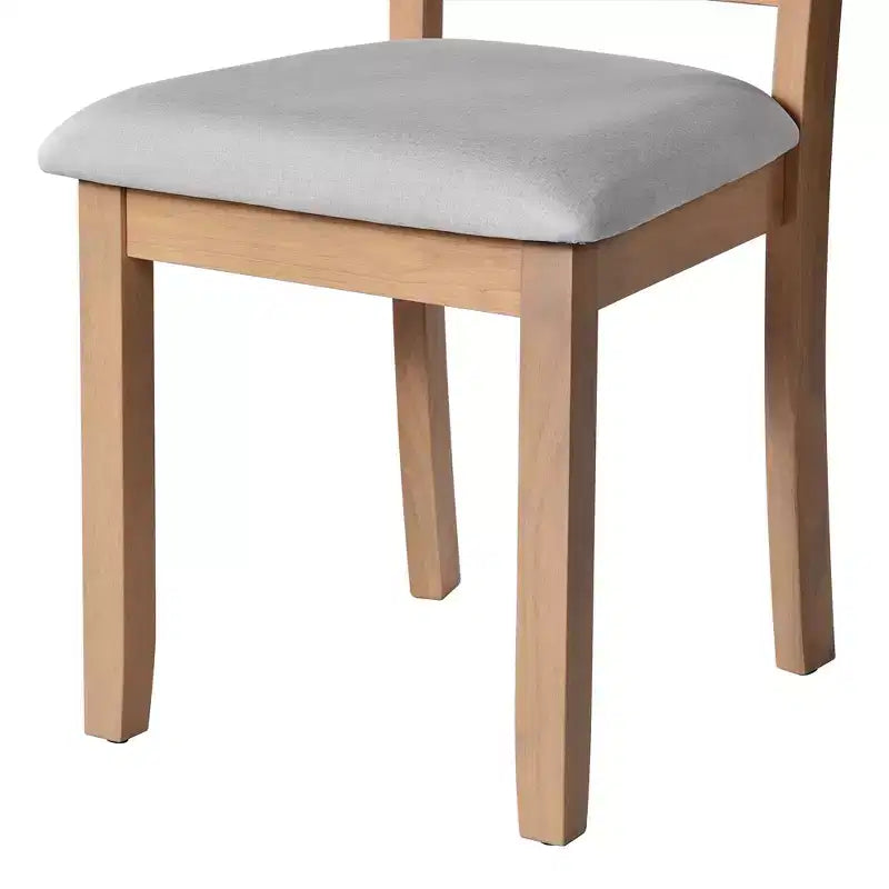 GDF Studio Archer Upholstered Dining Chairs with Solid Wood Legs and Padded Seat (Set of 2)