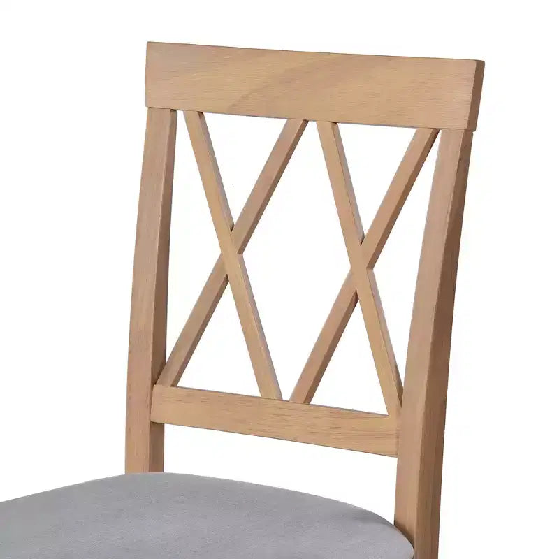 GDF Studio Archer Upholstered Dining Chairs with Solid Wood Legs and Padded Seat (Set of 2)