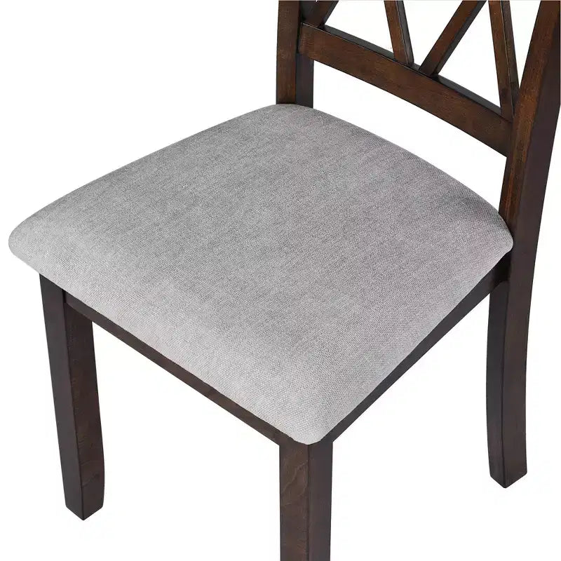 GDF Studio Archer Upholstered Dining Chairs with Solid Wood Legs and Padded Seat (Set of 2)