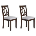 GDF Studio Archer Upholstered Dining Chairs with Solid Wood Legs and Padded Seat (Set of 2)