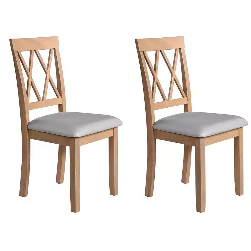 GDF Studio Archer Upholstered Dining Chairs with Solid Wood Legs and Padded Seat (Set of 2)