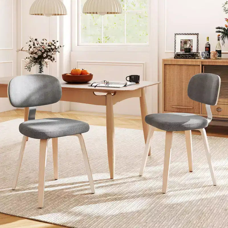 Costway Dining Chairs Set of 2 w/Curved Backrest Padded Seat for Dining Room Living Room