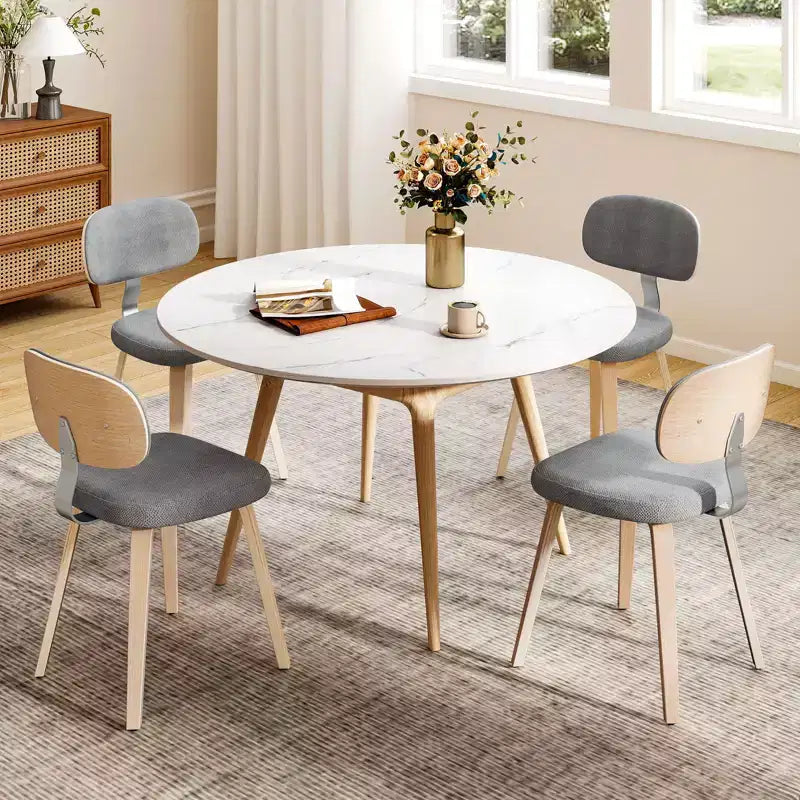 Costway Dining Chairs Set of 2 w/Curved Backrest Padded Seat for Dining Room Living Room