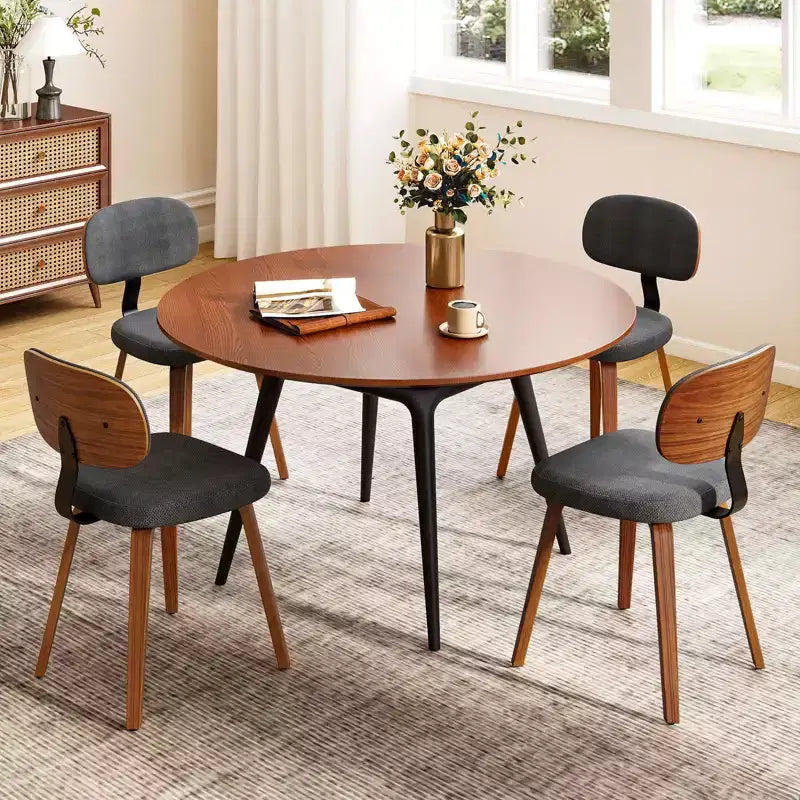 Costway Dining Chairs Set of 2 w/Curved Backrest Padded Seat for Dining Room Living Room