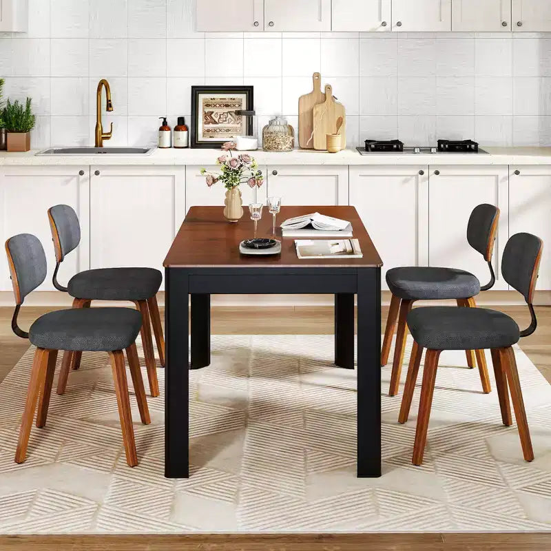Costway Dining Chairs Set of 2 w/Curved Backrest Padded Seat for Dining Room Living Room
