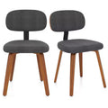 Costway Dining Chairs Set of 2 w/Curved Backrest Padded Seat for Dining Room Living Room