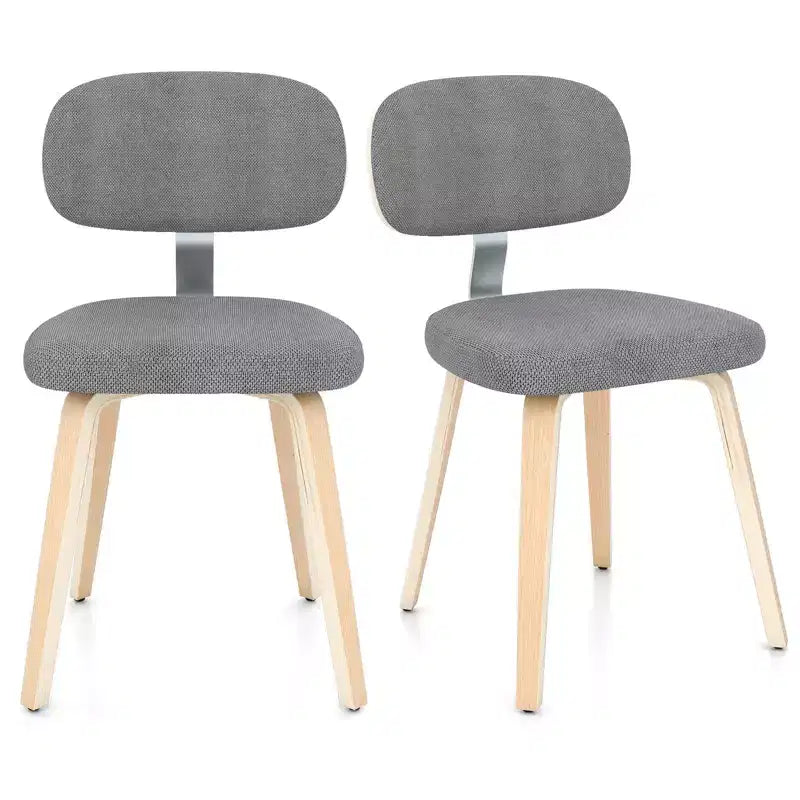 Costway Dining Chairs Set of 2 w/Curved Backrest Padded Seat for Dining Room Living Room