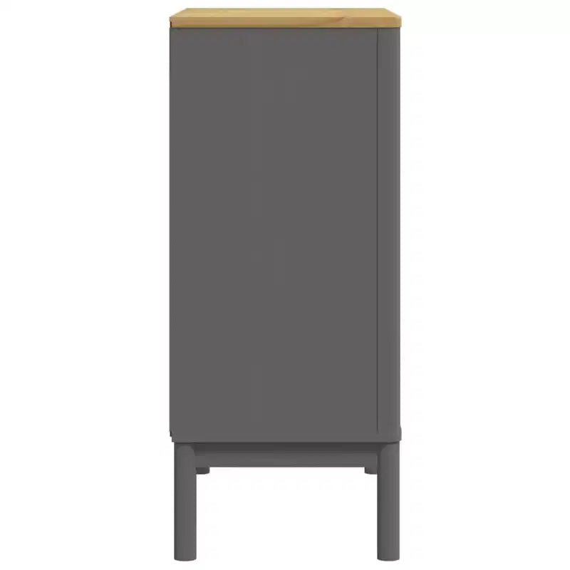vidaXL Drawer Cabinet Wax Brown Solid Pine Wood Medium Chest Of Drawers