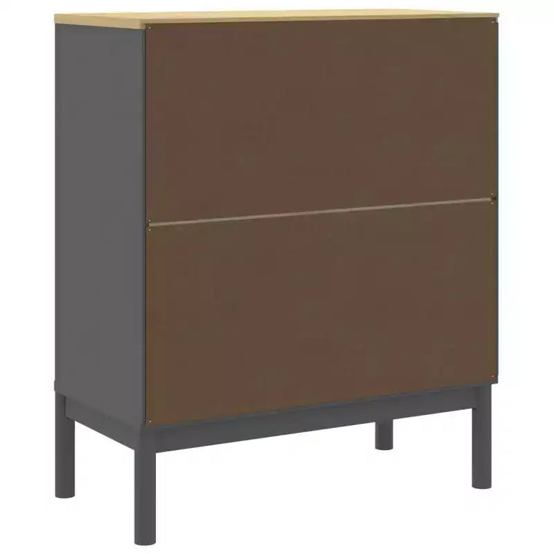 vidaXL Drawer Cabinet Wax Brown Solid Pine Wood Medium Chest Of Drawers