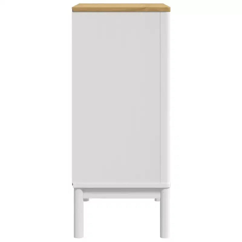 vidaXL Drawer Cabinet Wax Brown Solid Pine Wood Medium Chest Of Drawers