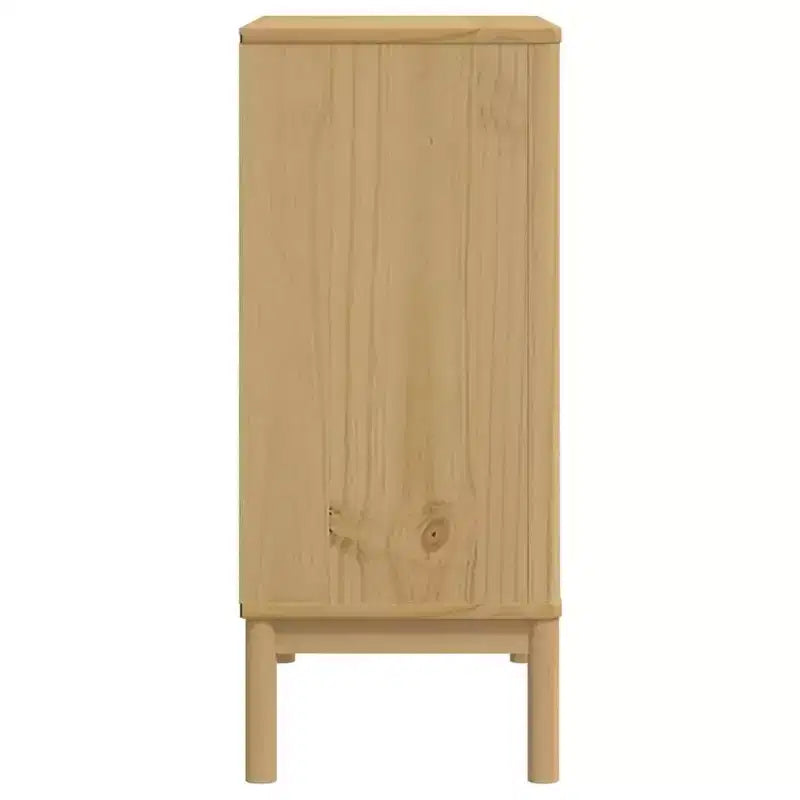 vidaXL Drawer Cabinet Wax Brown Solid Pine Wood Medium Chest Of Drawers