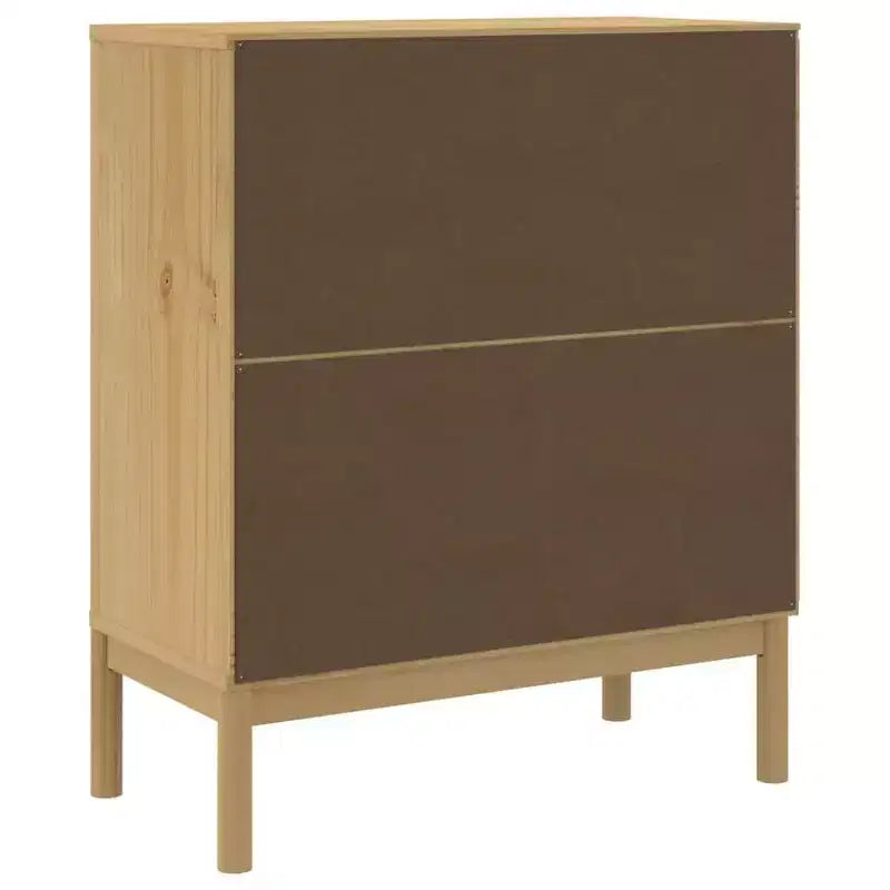 vidaXL Drawer Cabinet Wax Brown Solid Pine Wood Medium Chest Of Drawers