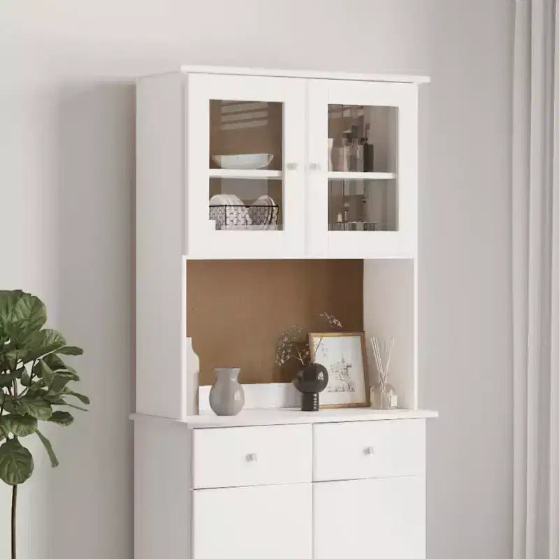 vidaXL Kitchen Shelf Wooden Dresser Top for Highboard ALTA Solid Wood Pine