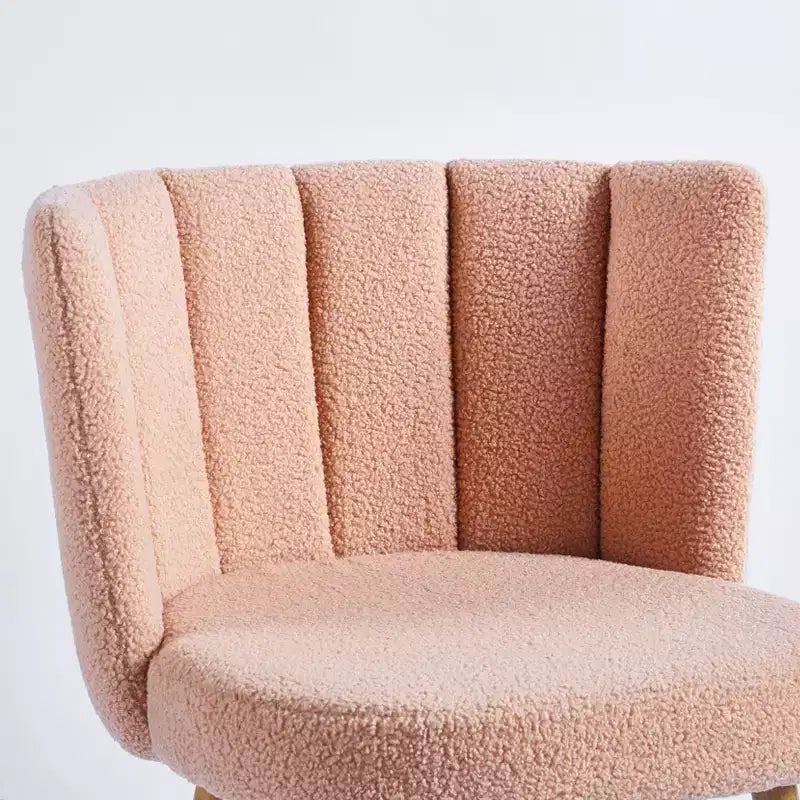 Set of 2 Modern Dining Chairs with Ergonomic Seat Design, Short Hair Cushions, and Comfortable Backrest, Beige Finish