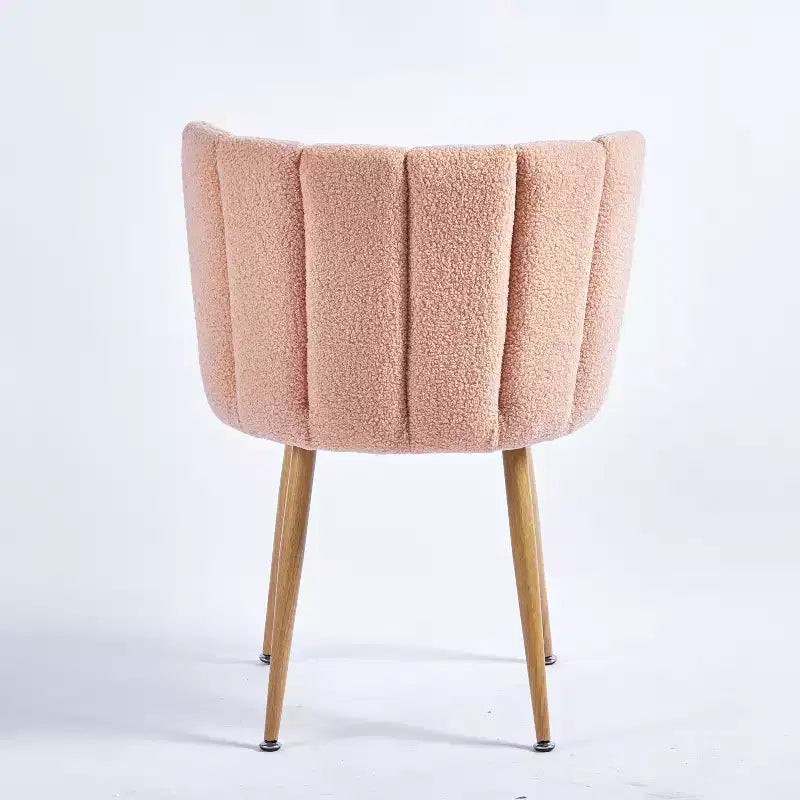 Set of 2 Modern Dining Chairs with Ergonomic Seat Design, Short Hair Cushions, and Comfortable Backrest, Beige Finish