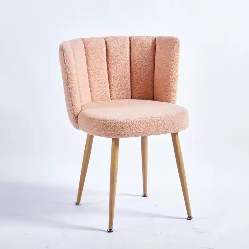 Set of 2 Modern Dining Chairs with Ergonomic Seat Design, Short Hair Cushions, and Comfortable Backrest, Beige Finish