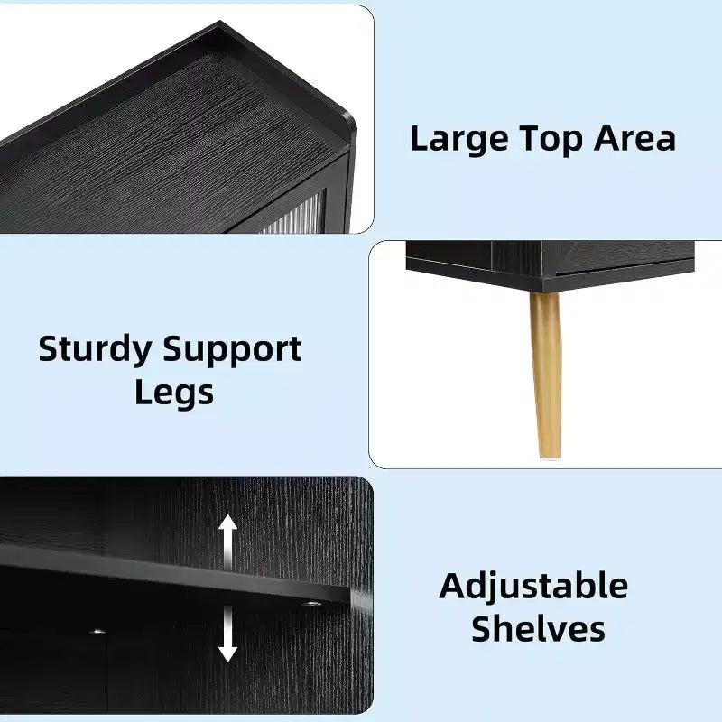 5-Tier Shoe Rack with Glass Front Doors, Durable Storage Organizer with Reinforced Support Legs, Modern Shoe Rack for Entrance or Front Door, Finish