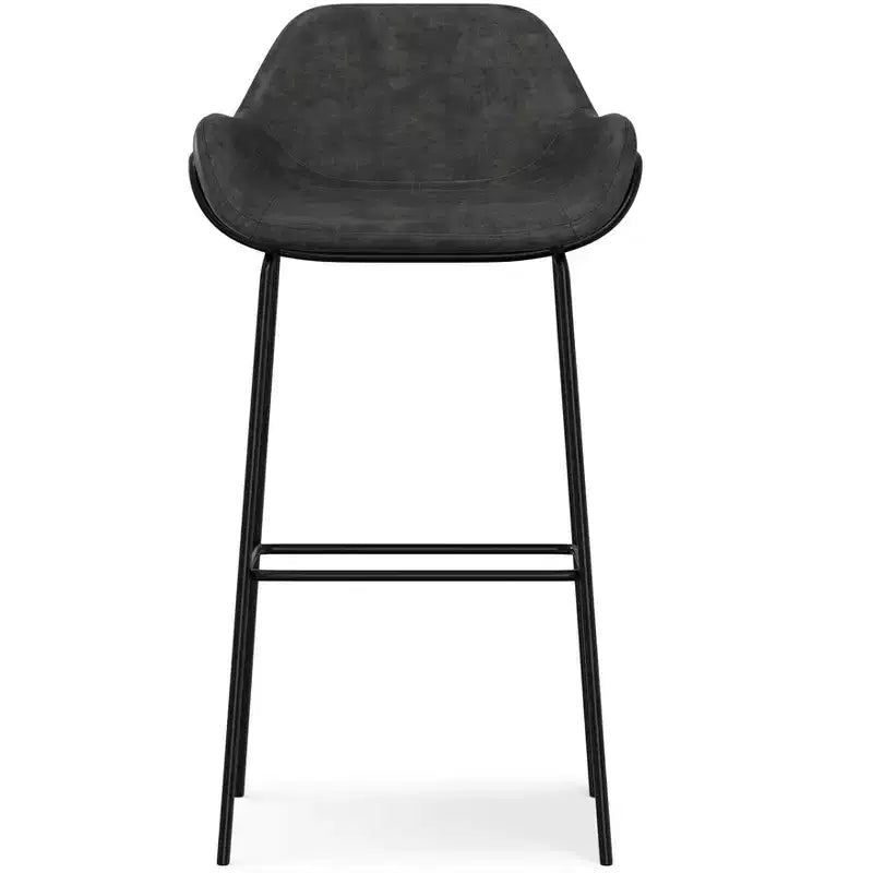 Zaniyah Contemporary Bar Stool in Vegan Faux Leather