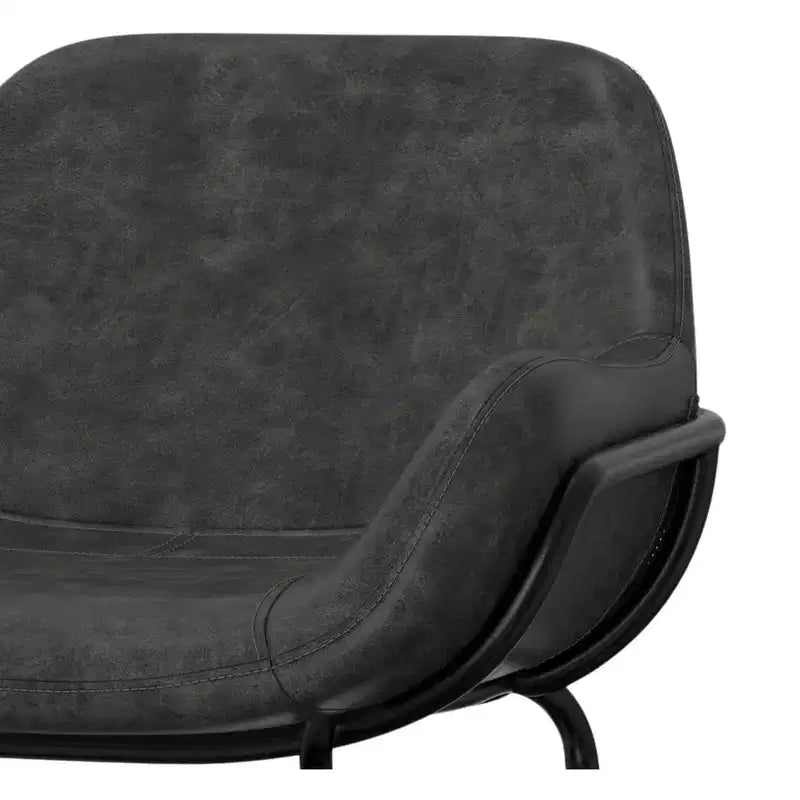 Zaniyah Contemporary Bar Stool in Vegan Faux Leather