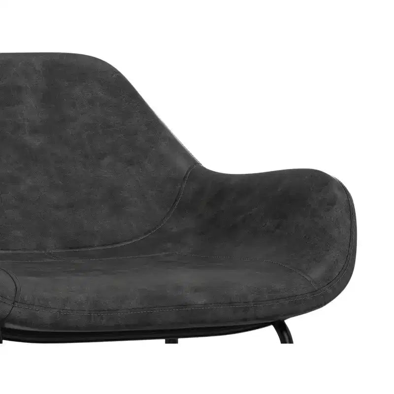 Zaniyah Contemporary Bar Stool in Vegan Faux Leather