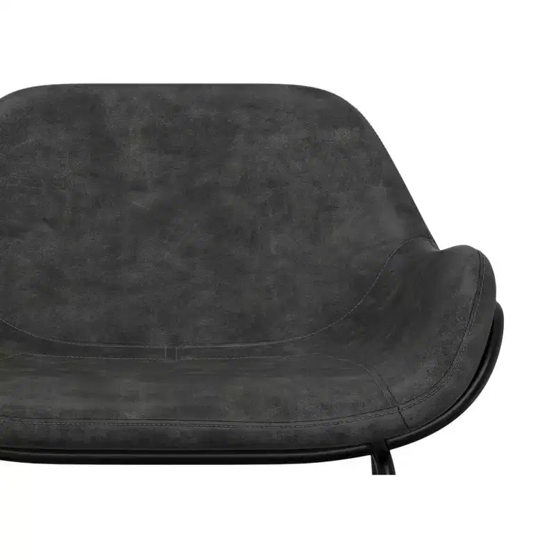 Zaniyah Contemporary Bar Stool in Vegan Faux Leather