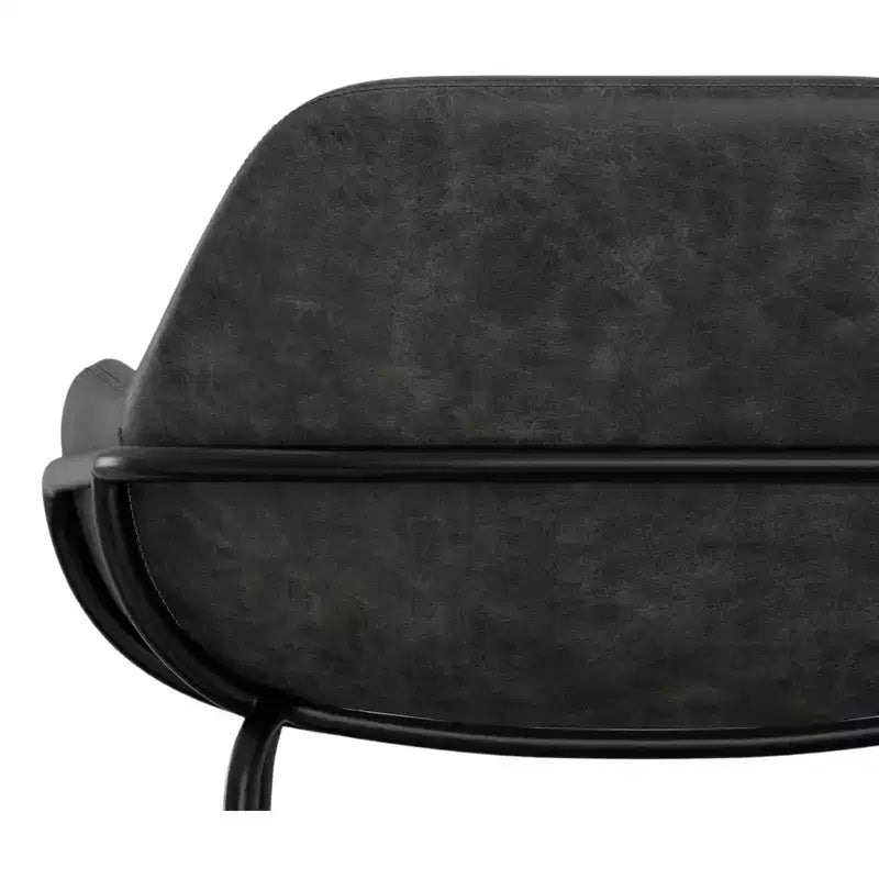 Zaniyah Contemporary Bar Stool in Vegan Faux Leather