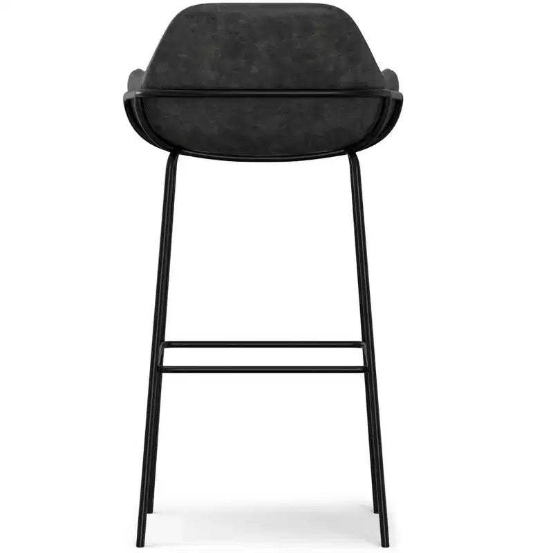 Zaniyah Contemporary Bar Stool in Vegan Faux Leather