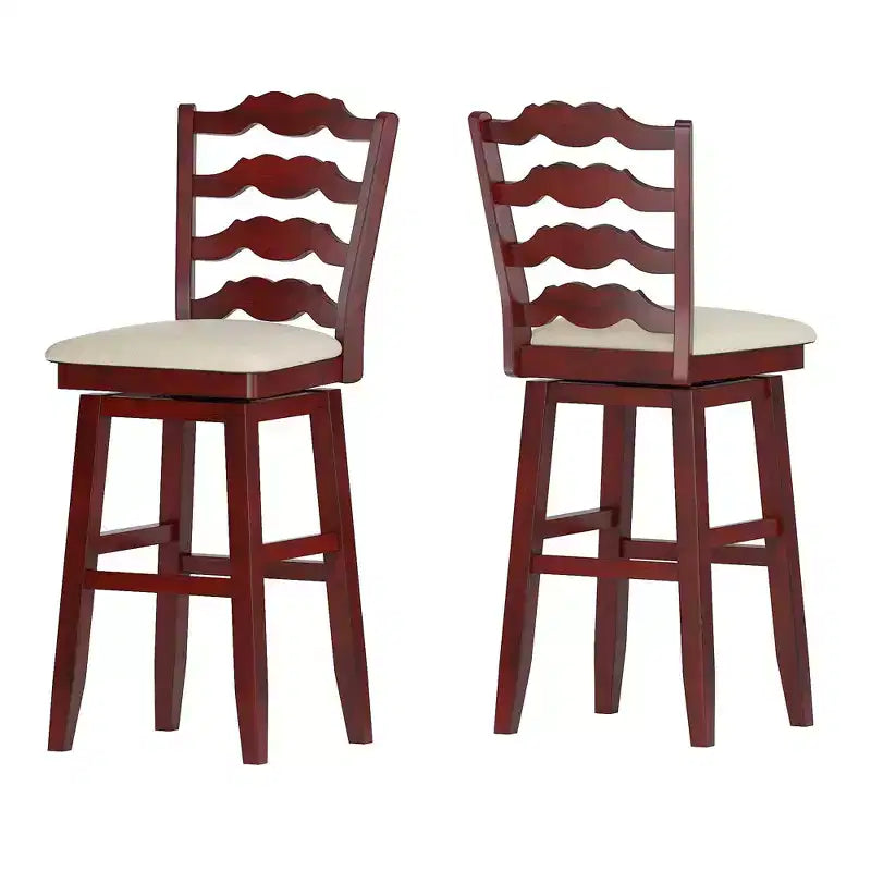 Calista French Ladder Swivel Counter and Bar Stools - iNSPIRE Q