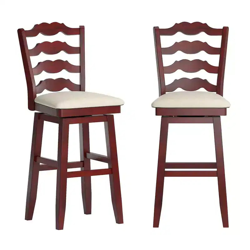 Calista French Ladder Swivel Counter and Bar Stools - iNSPIRE Q