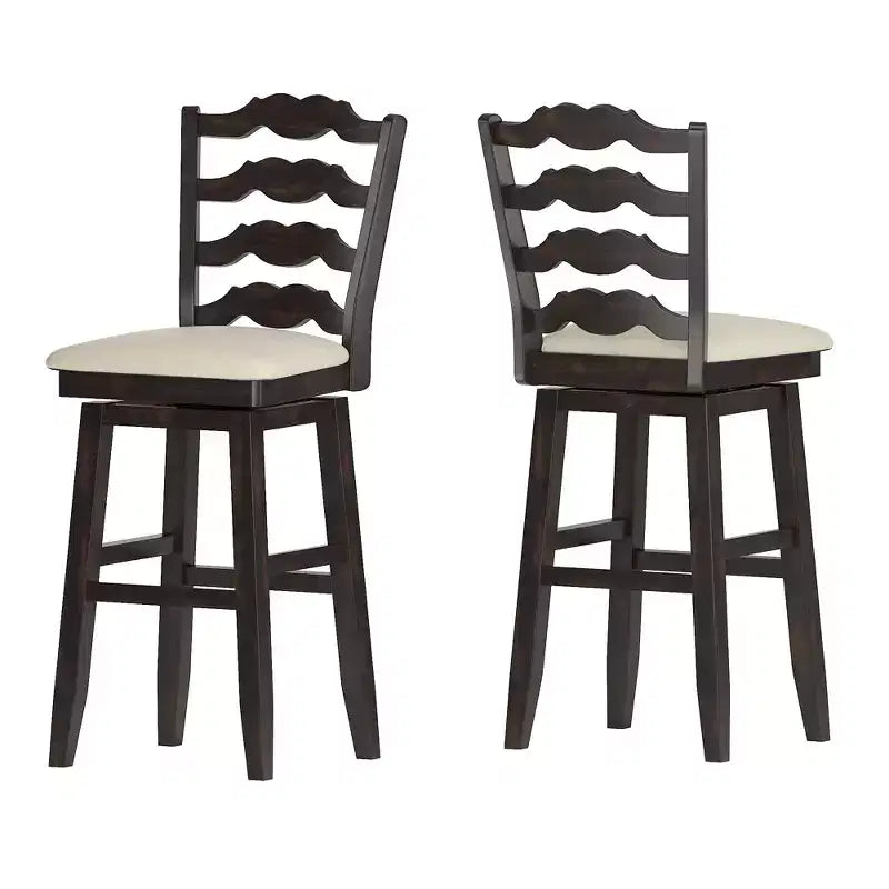 Calista French Ladder Swivel Counter and Bar Stools - iNSPIRE Q