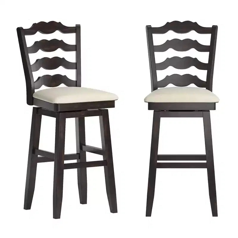 Calista French Ladder Swivel Counter and Bar Stools - iNSPIRE Q