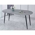 Extensible Dining Table with Metal Leg and MDF Top, 100/140/180x100x75cm, for Dining Room, Office, or Coffee Table