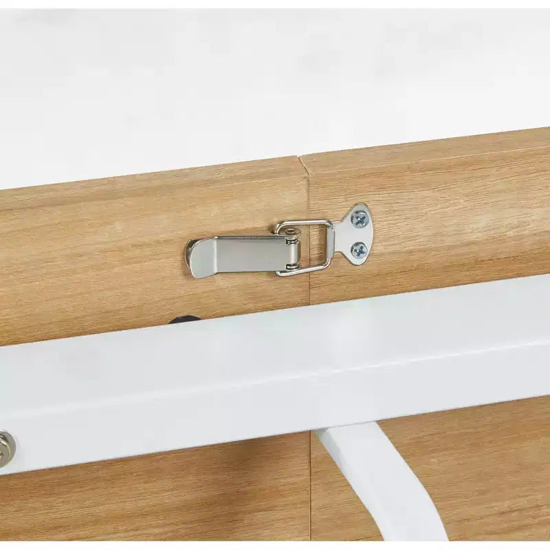 Square Extendable Dining Table with Metal Leg and MDF Top, 55.11/70.86x31.5x29.5 inches, Adjustable Length