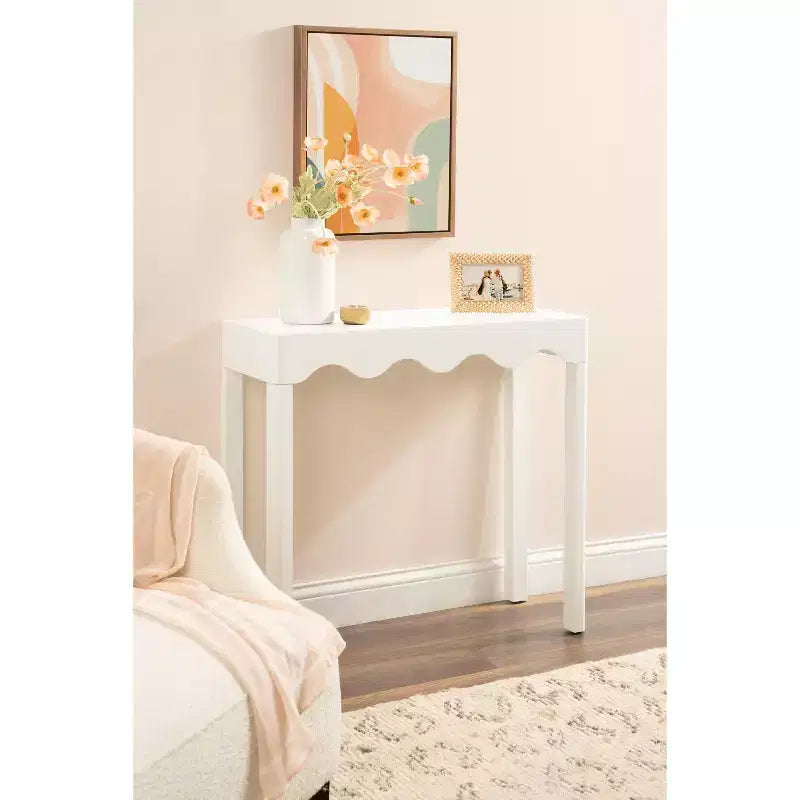 Kate and Laurel Maida Wood Console Table, 32x12x30, White
