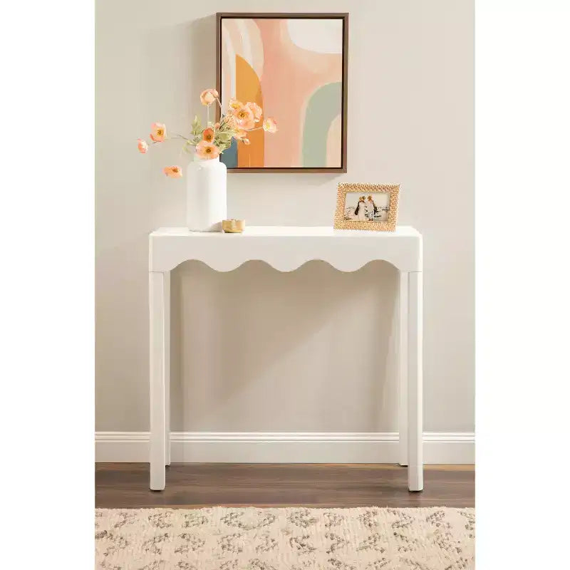 Kate and Laurel Maida Wood Console Table, 32x12x30, White