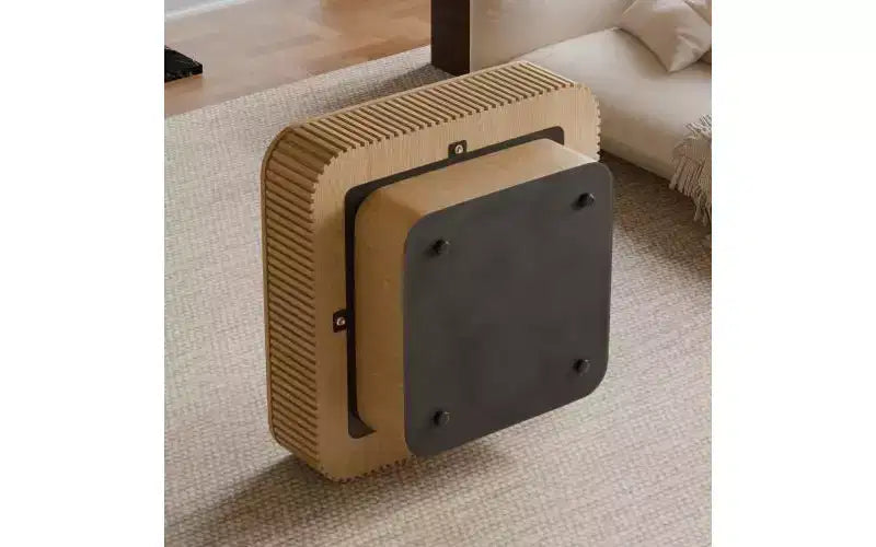 JVNOXK 31.5-inch Square Storage Coffee Table Solid Wood Veneer Modern Style Coffee Table Suitable for Living Room or Bedroom Natural Wood