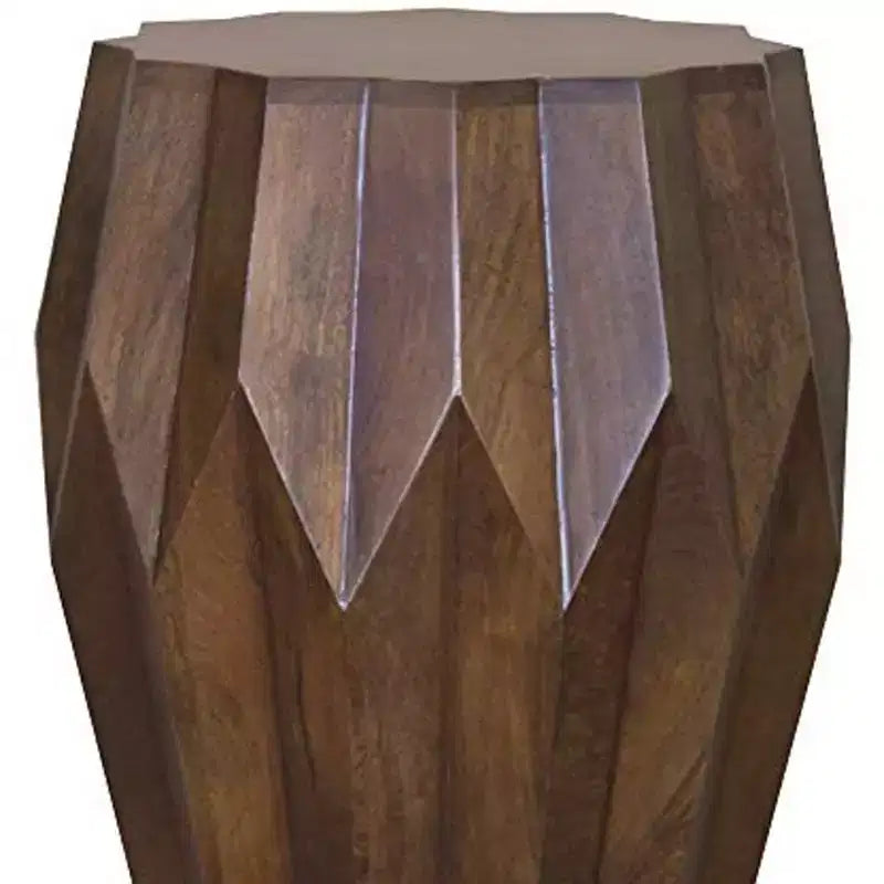 HomeRoots 20 Black Distressed Solid Wood Square End Table
