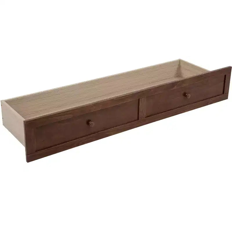 GDFStudio Dolores Pine Wood and Rattan Queen Size Murphy Bed with Charging Ports and Drawer