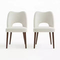 Mid-Century Modern Dining Chairs Set with Cushioned Seats, Ergonomic Curved Back, Sturdy Wooden Frame for Kitchen, Dining, Office